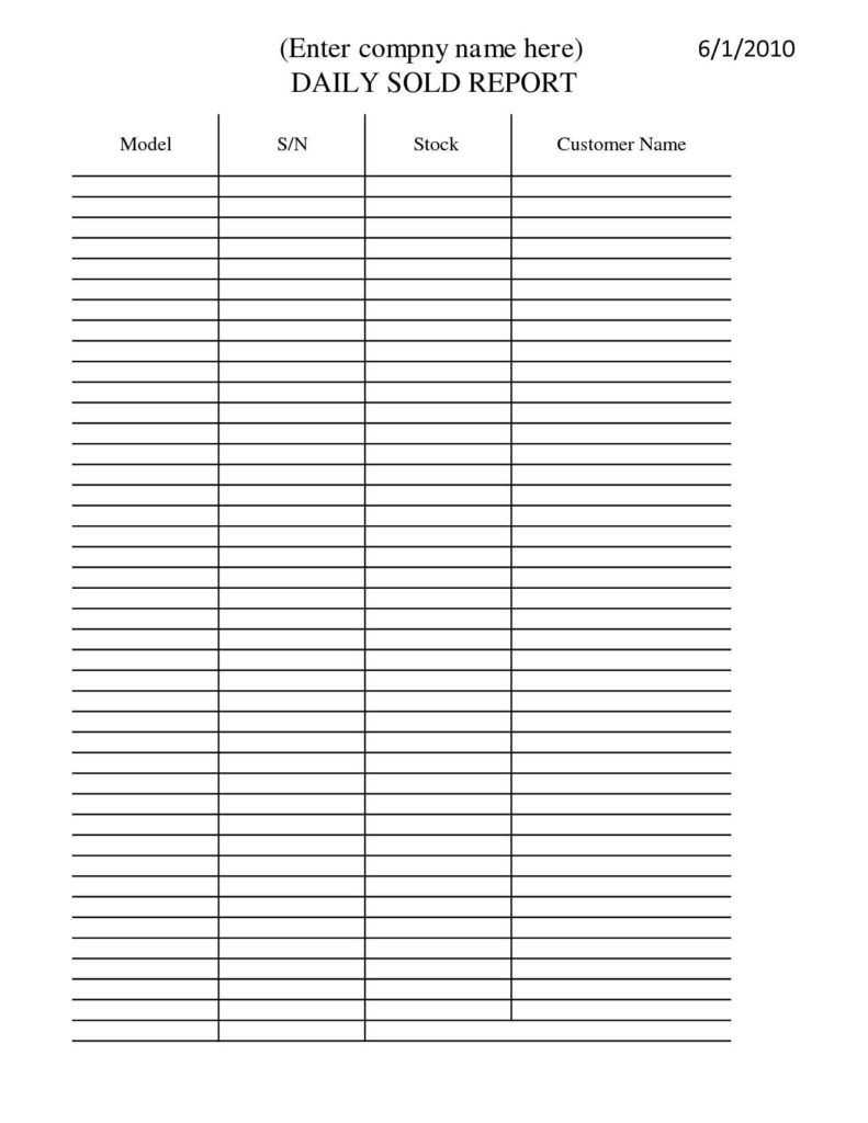 Spreadsheet Daily Es Report Template Free For Excel Download For Sales Rep Call Report Template