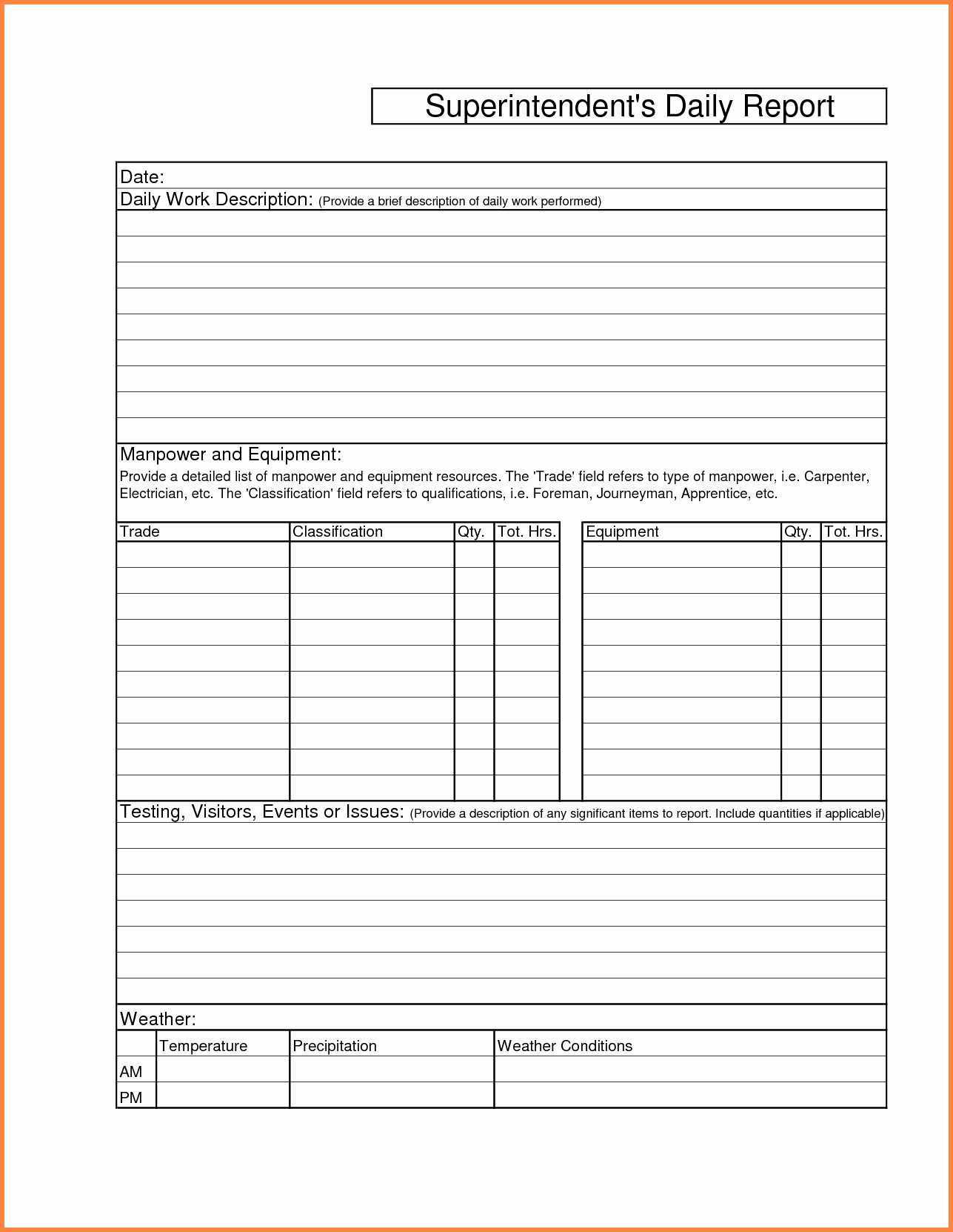 Spreadsheet Daily Es Report Template Free For Excel Download With Daily Activity Report Template