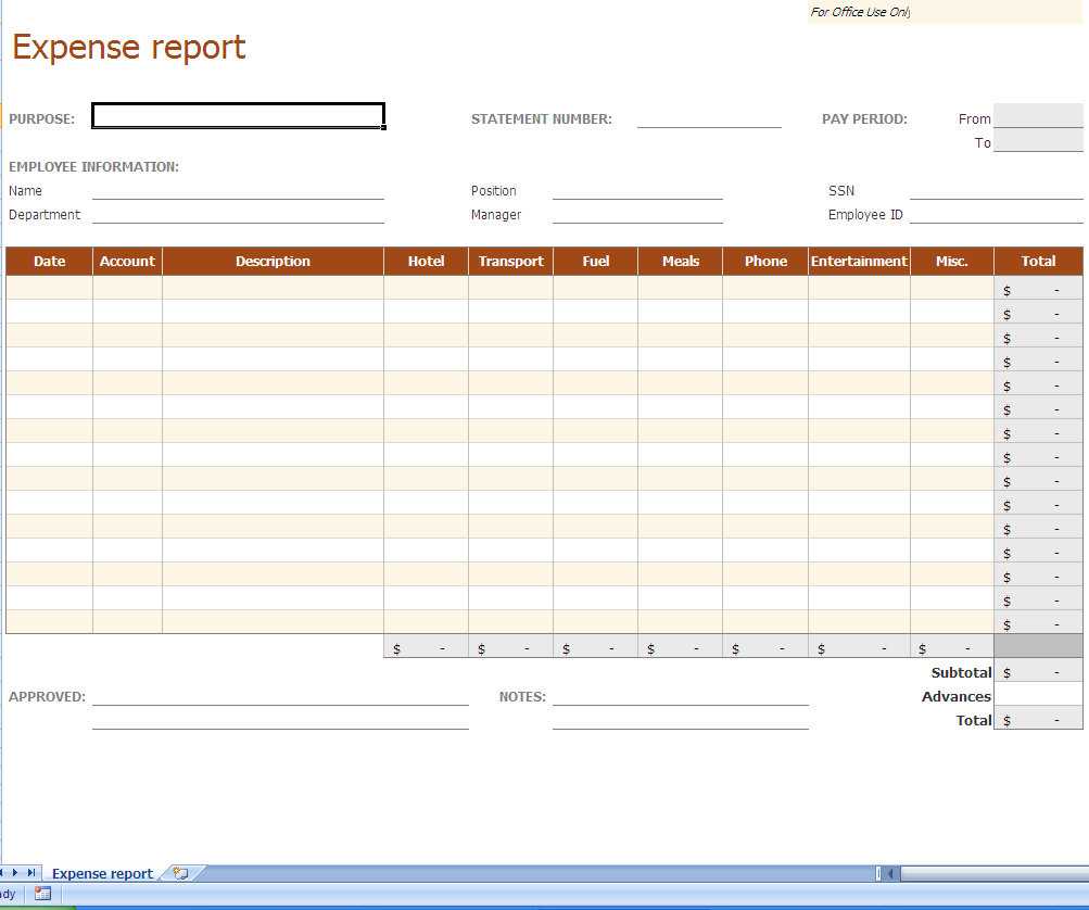 Spreadsheet Excel To Track Nses Nse Report Template Intended For Expense Report Spreadsheet Template Excel