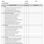 Spreadsheet Pection Checklist Templates Format Template Free Intended For Home Inspection Report Template Free