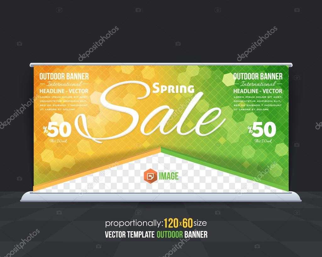 Spring Sale Outdoor Banner Design, Advertising Template Regarding Outdoor Banner Design Templates