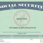 Ssn Card Template. Social Security Card Royalty Free Stock Intended For Blank Social Security Card Template
