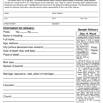 Standard Examiner Obituaries – Fill Online, Printable Intended For Fill In The Blank Obituary Template