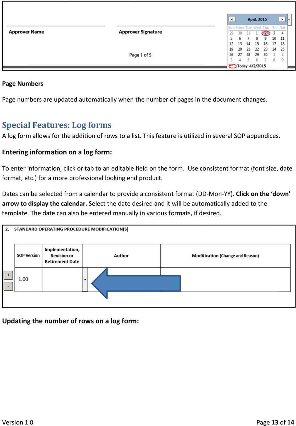 Standard Operating Procedure (Sop) Template User Guide With Free Standard Operating Procedure Template Word 2010