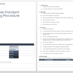 Standard Operating Procedures Templates | Smartsheet Intended For Procedure Manual Template Word Free