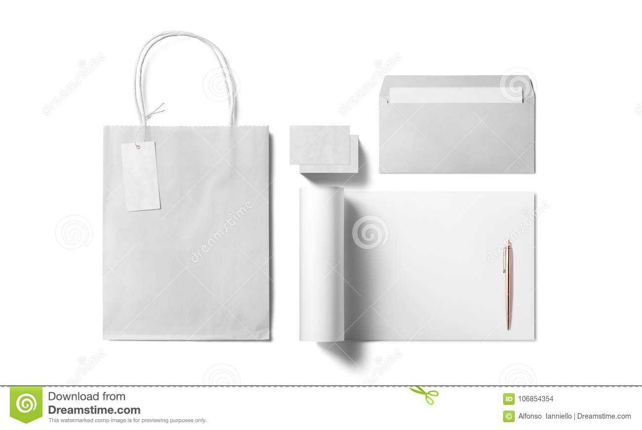 Stationery Template Design With Blank, Name Card, Envelope With Regard To Blank Luggage Tag Template