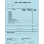 Student Report Template In High School Progress Report Template