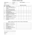 Students Feedback Form - 2 Free Templates In Pdf, Word within Student Feedback Form Template Word