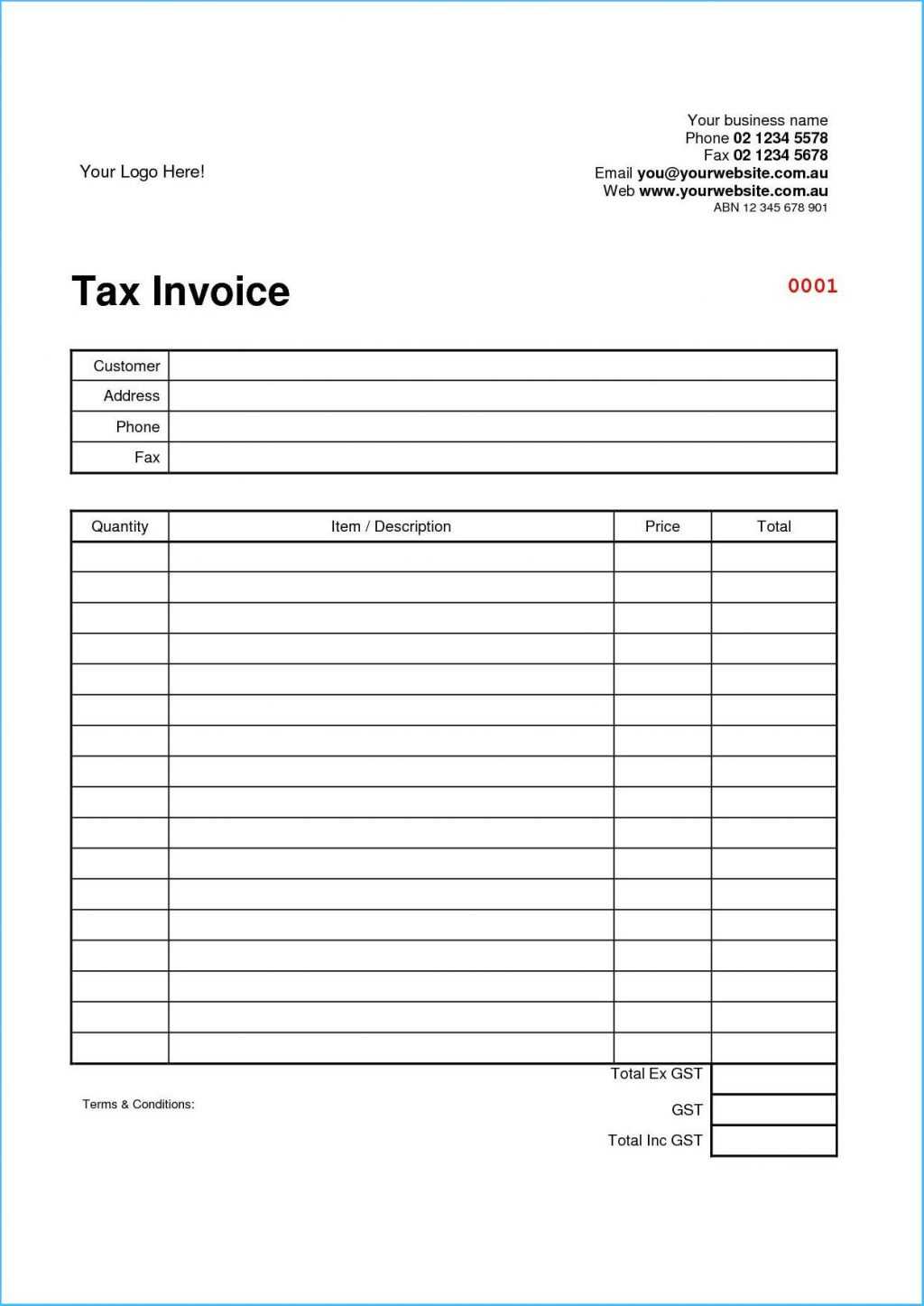 Stylish Australian Invoice Template Word As Free Templates With Free Printable Invoice Template Microsoft Word