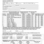 Summer Camp Application Template – Fill Online, Printable Pertaining To Camp Registration Form Template Word