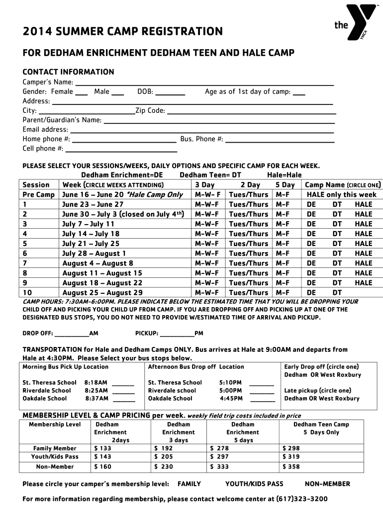Summer Camp Application Template – Fill Online, Printable Pertaining To Camp Registration Form Template Word
