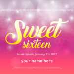 Sweet 16 Free Vector Art – (18,592 Free Downloads) In Sweet 16 Banner Template