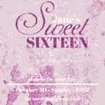 Sweet Sixteen Glitter Party Invitation Flyer Stock Vector Regarding Sweet 16 Banner Template