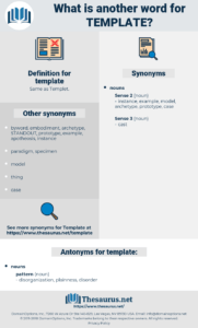 Synonyms For Template, Antonyms For Template - Thesaurus for Another Word For Template