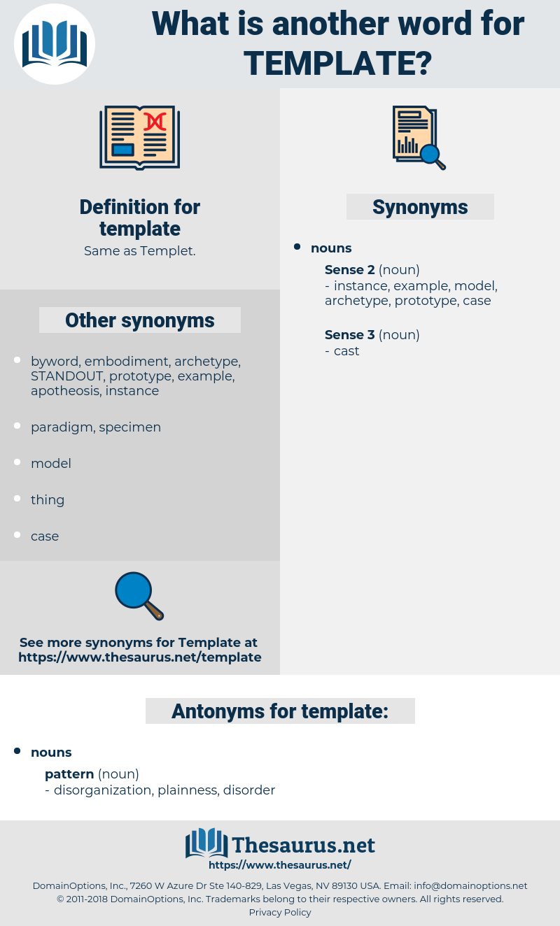 Synonyms For Template, Antonyms For Template - Thesaurus For Another Word For Template