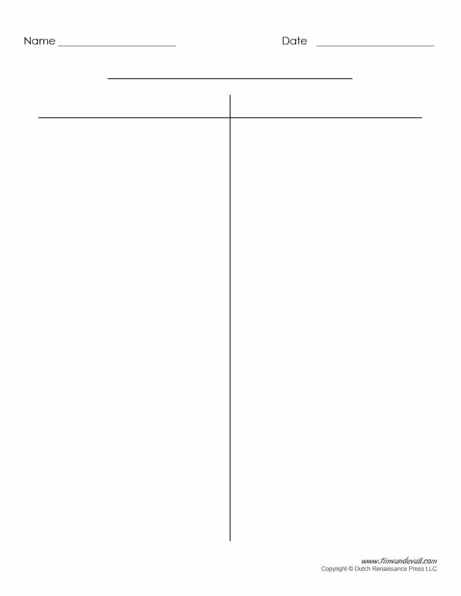 T Chart Templates For Microsoft Word – Duna Within T Chart Template For Word