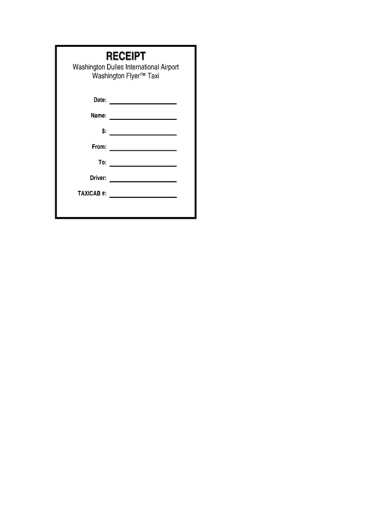Taxi Receipt Generator – Fill Online, Printable, Fillable With Blank Taxi Receipt Template