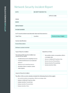 Teal It Incident Report Template intended for It Incident Report Template