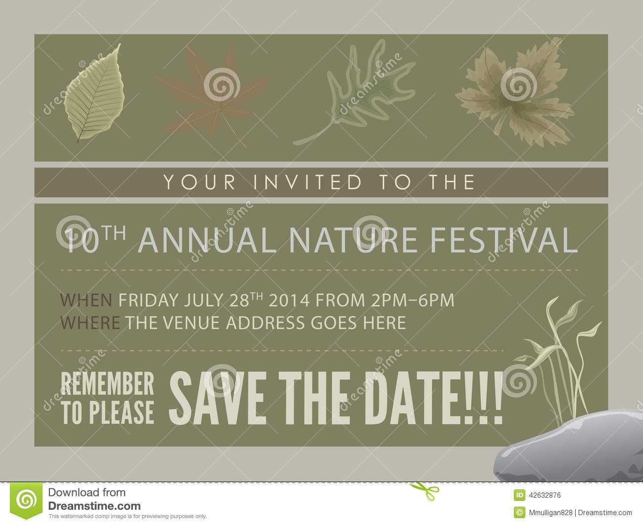 Template Event Flyer Or Save The Date Card Stock With Regard To Save The Date Templates Word