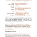 Template For A Bilingual Psychoeducational Report For School Psychologist Report Template