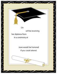 Template For Graduation Invitation - Calep.midnightpig.co intended for Free Graduation Invitation Templates For Word
