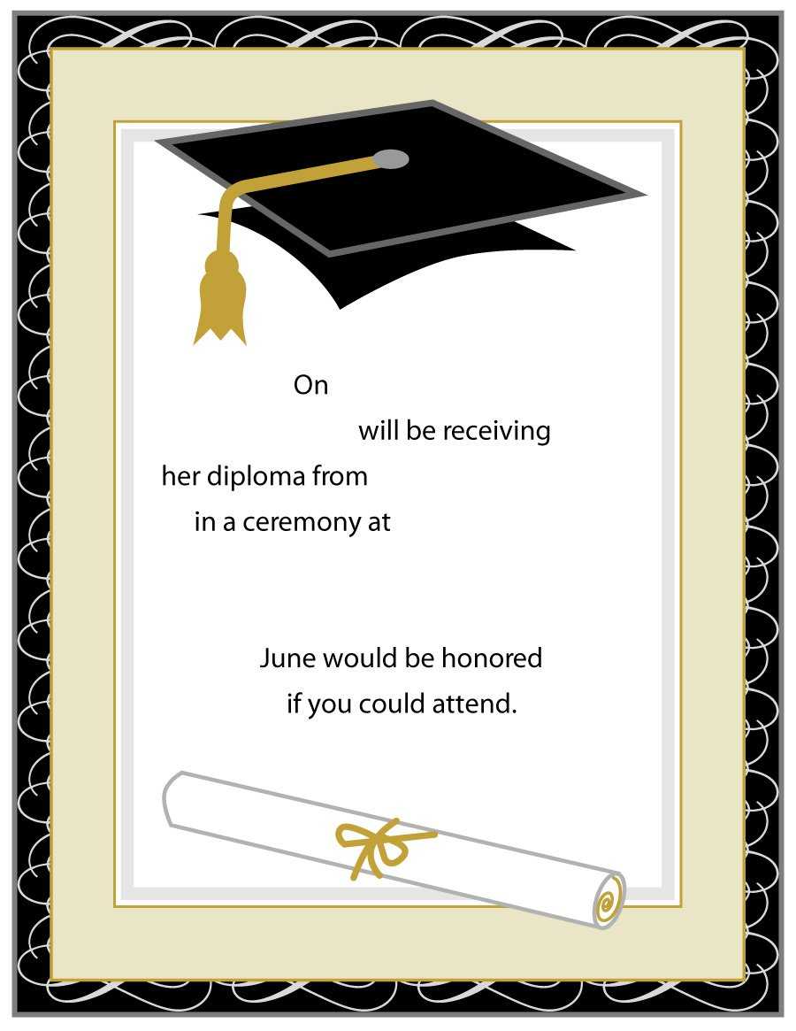 Template For Graduation Invitation – Calep.midnightpig.co Intended For Free Graduation Invitation Templates For Word