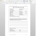 Template For Incident Report Form – Calep.midnightpig.co In Incident Report Template Itil
