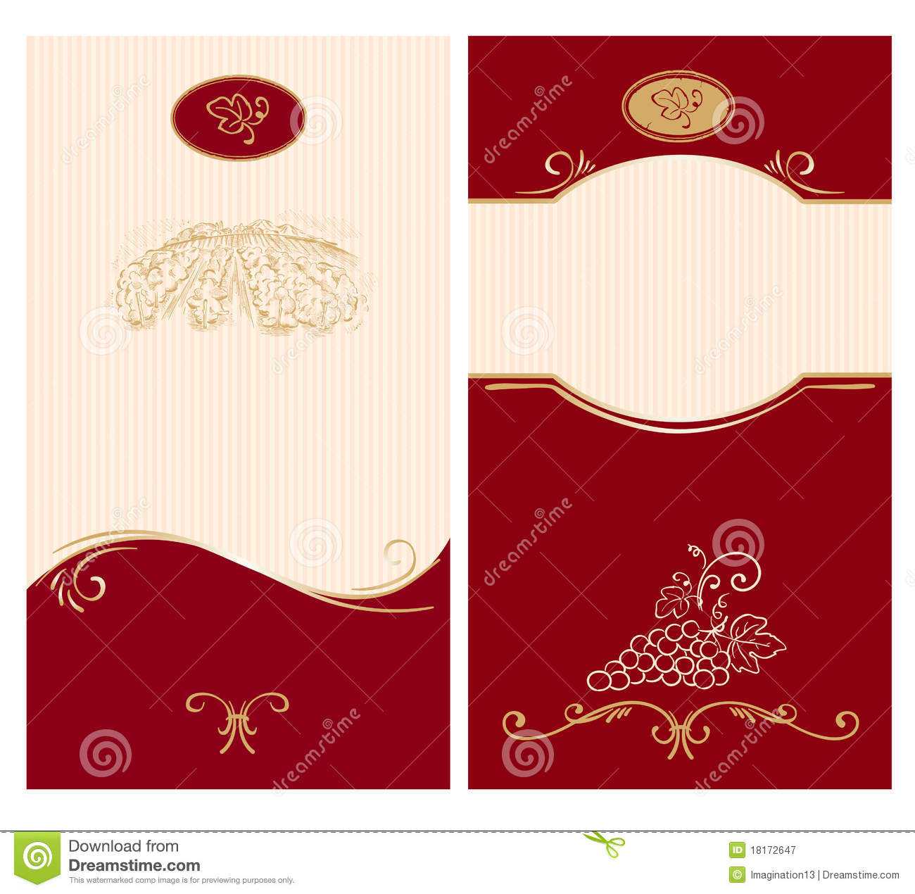 Template For Wine Labels Stock Vector. Illustration Of Throughout Blank Wine Label Template