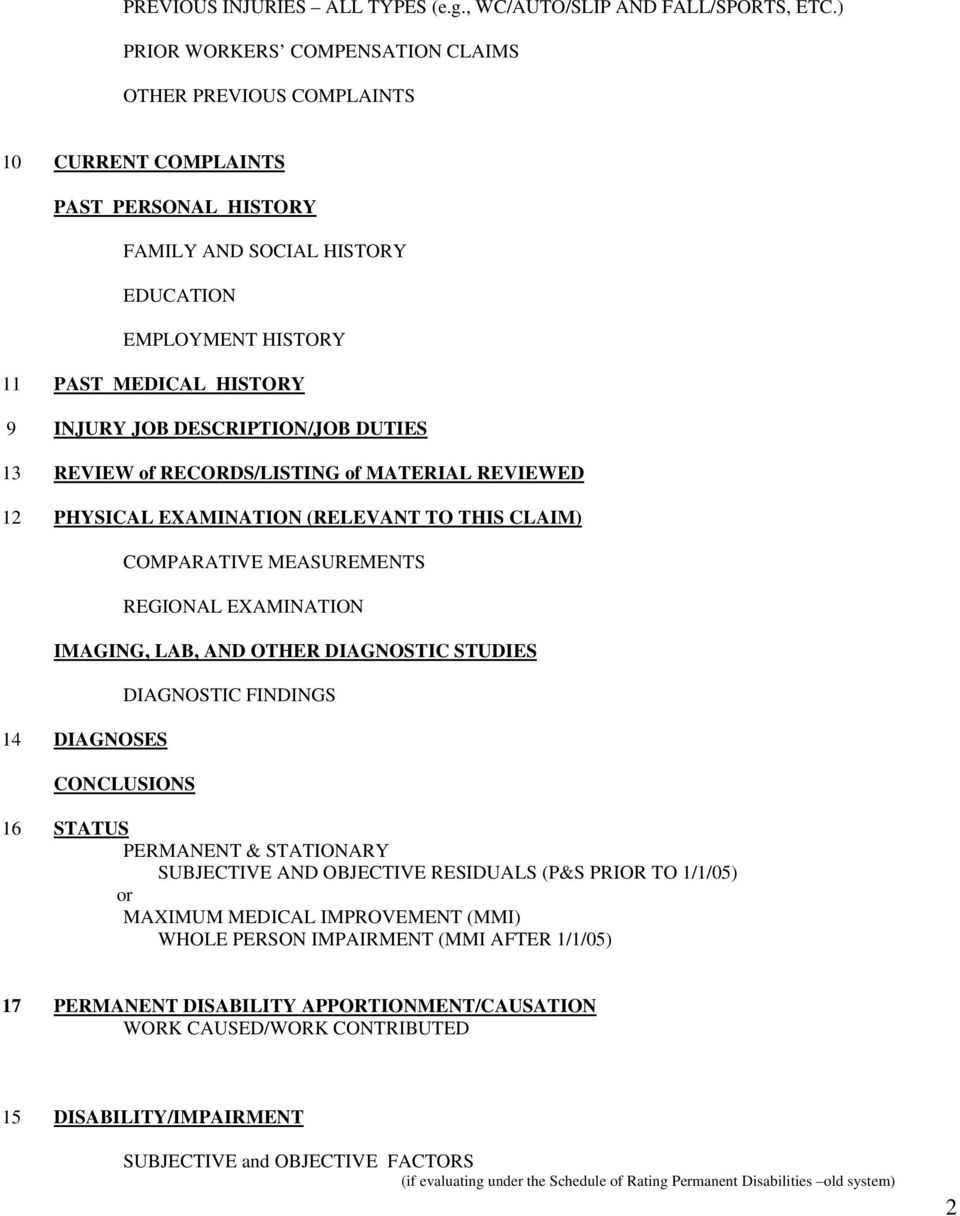 Template Medical Legal Report  Workers Compensation – Pdf With Regard To Medical Legal Report Template