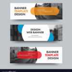 Template Of Horizontal Web Banners With Round And For Product Banner Template