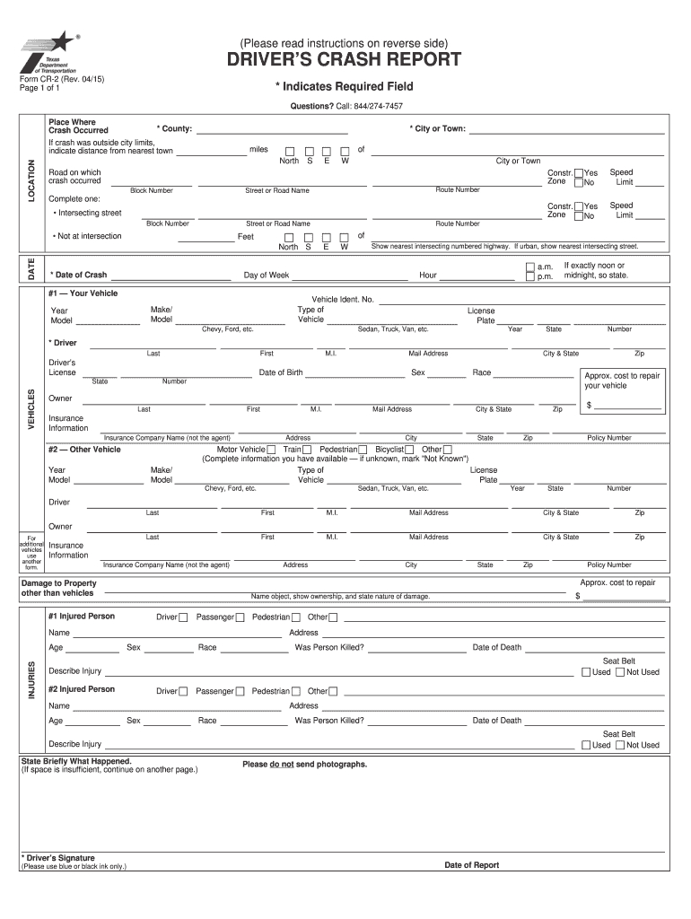 Texas Blue Form – Fill Out And Sign Printable Pdf Template | Signnow Throughout Vehicle Accident Report Template