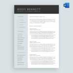 The 'rosie' Resume / Cv Template Package For Microsoft™ Word In Microsoft Word Resumes Templates