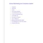 The School Monitoring And Evaluation System Pages 1 – 50 For M&amp;e Report Template