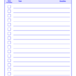 Things To Do List Template Pdf For Blank To Do List Template