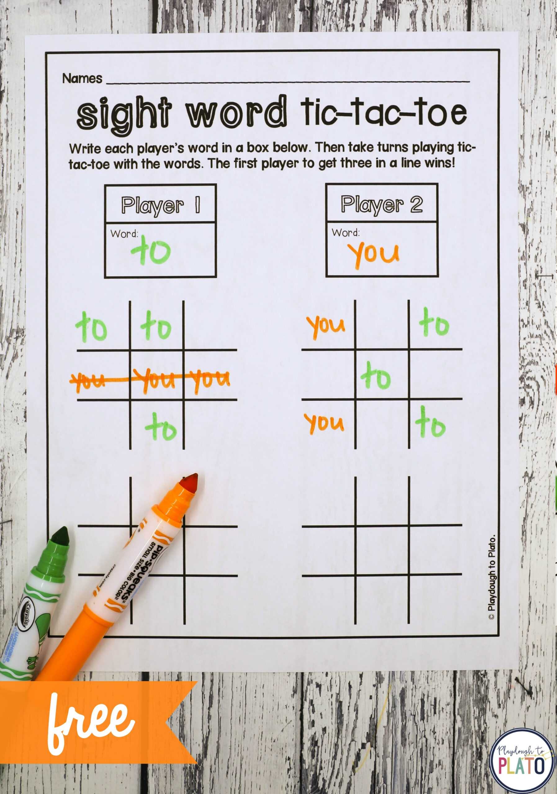 Tic Tac Toe – Playdough To Plato Within Tic Tac Toe Template Word