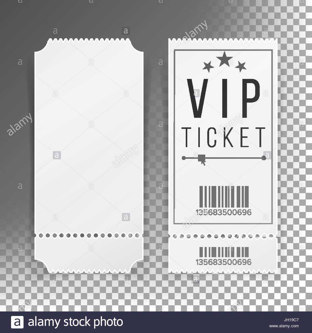 Ticket Template Set Vector. Blank Theater, Cinema, Train In Blank Train Ticket Template