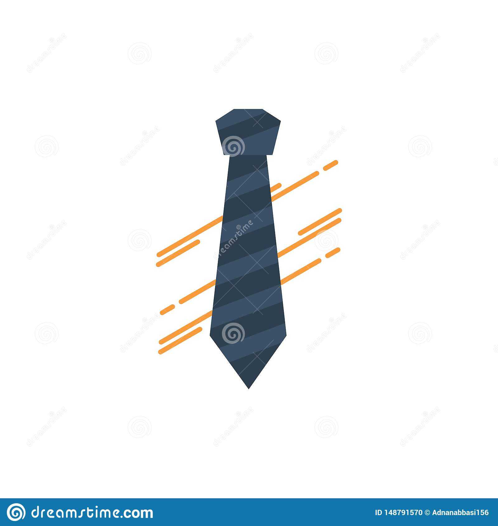 Tie, Business, Dress, Fashion, Interview Flat Color Icon In Tie Banner Template