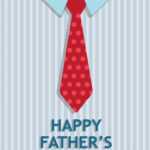 Tie Father's Day Card (Quarter Fold) With Blank Quarter Fold Card Template
