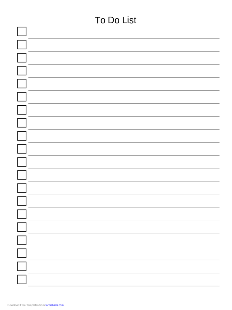 To Do List Template – 11 Free Templates In Pdf, Word, Excel In Blank To Do List Template