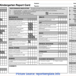 Top Kindergarten Report Card 6+ Kindergarten Report Card For Kindergarten Report Card Template