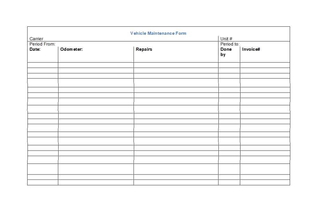Tractor Maintenance Log Template – Dalep.midnightpig.co Within Computer Maintenance Report Template