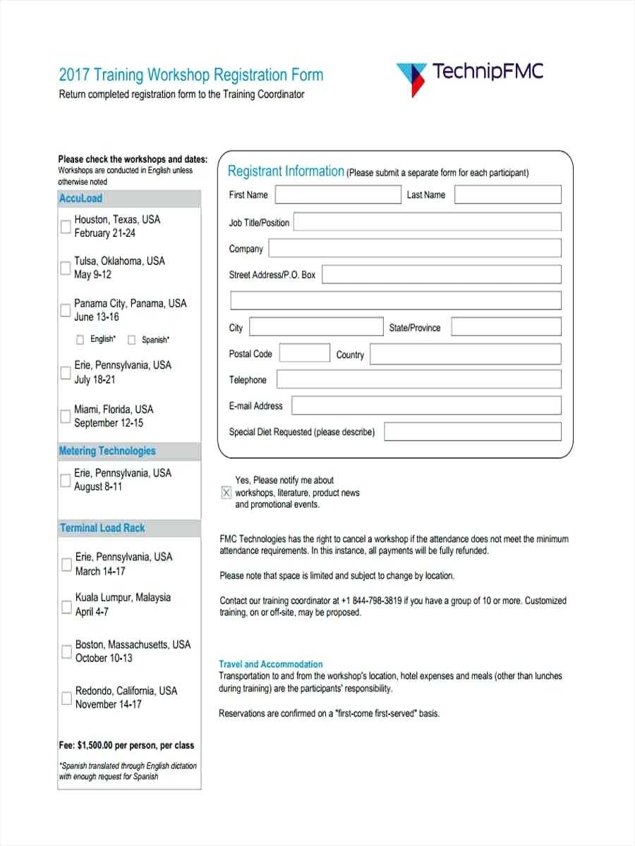 Training Registration Form Template – Bestawnings In Registration Form Template Word Free