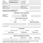 Travel Profile Template – Fill Out And Sign Printable Pdf Template | Signnow In Travel Request Form Template Word