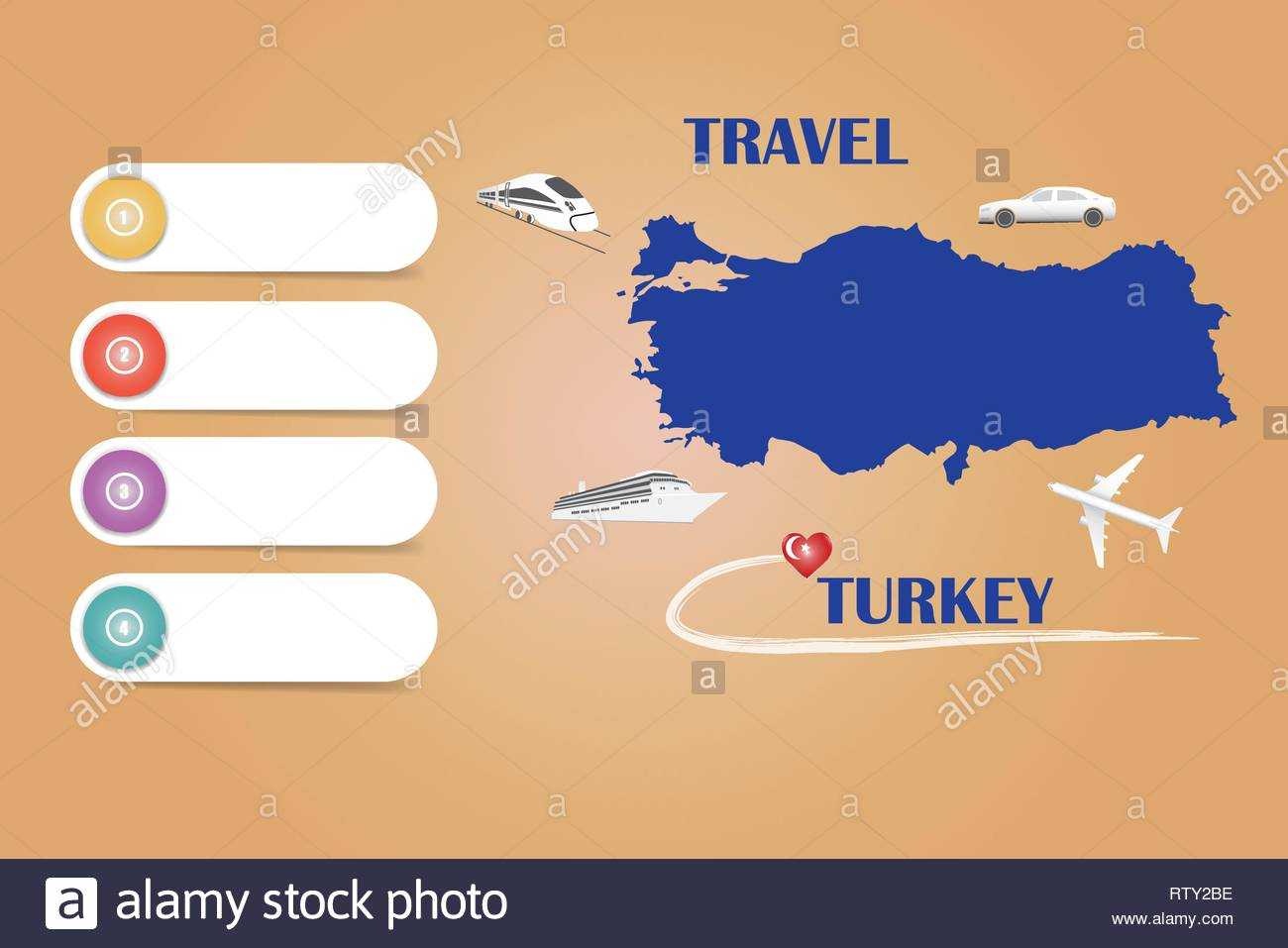 Travel Turkey Template Vector For Travel Agencies Etc With Blank Turkey Template