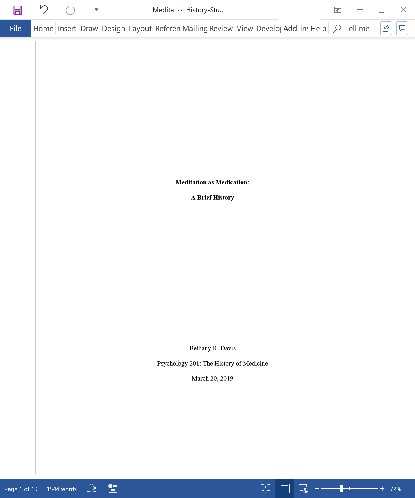 Turabian Basics In Turabian Template For Word