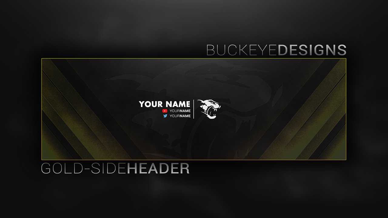 Twitter Header Template 2016 Psd! – Twitter Header Speed Art (Gold Side  Header) Within Twitter Banner Template Psd