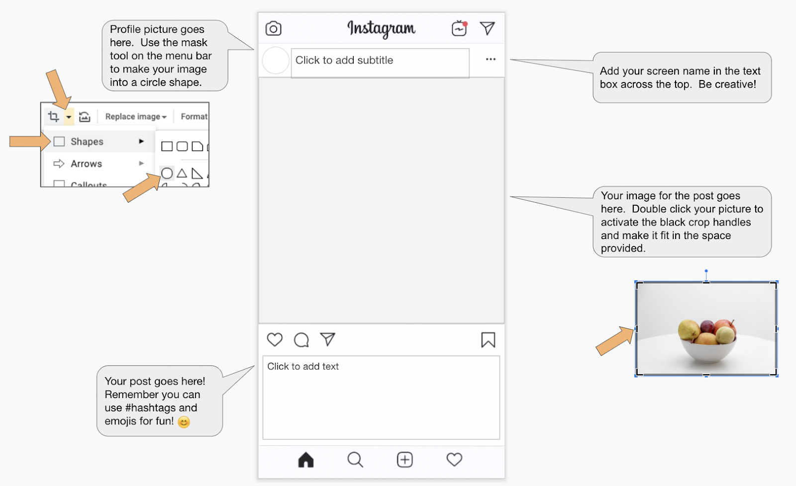 Updated Instagram Template For Google  – Teachingtechnix With Free Bio Template Fill In Blank