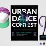 Urban Dance Contest Flyer Template With Dance Flyer Template Word
