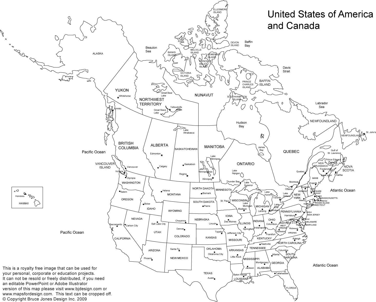 Us And Canada Printable, Blank Maps, Royalty Free • Clip Art Pertaining To Blank Template Of The United States