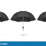 Vector 3D Realistic Render Black Blank Umbrella Icon Set Inside Blank Umbrella Template